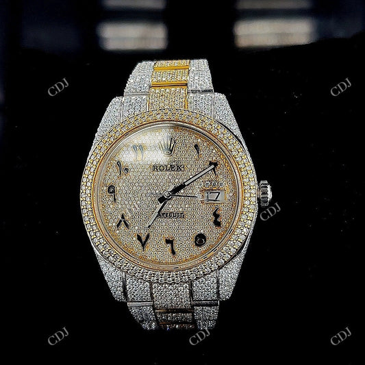 Men's Hip Hop VVS Moissanite Rolex Watch customdiamjewel