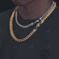 14K Gold Lab Diamond Iced Out Franco Chain Necklace hip hop jewelry CustomDiamJewel