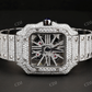 Iced Out Moissanite Skeleton Watch customdiamjewel