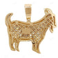 1.4 Inch Moissanite Daily Wear Silver Goat Pendant CustomDiamJewel