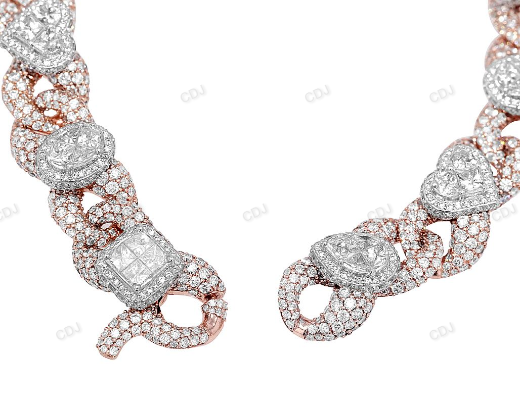 Two Tone Pave Setting Infinity Link Bracelet hip hop jewelry customdiamjewel