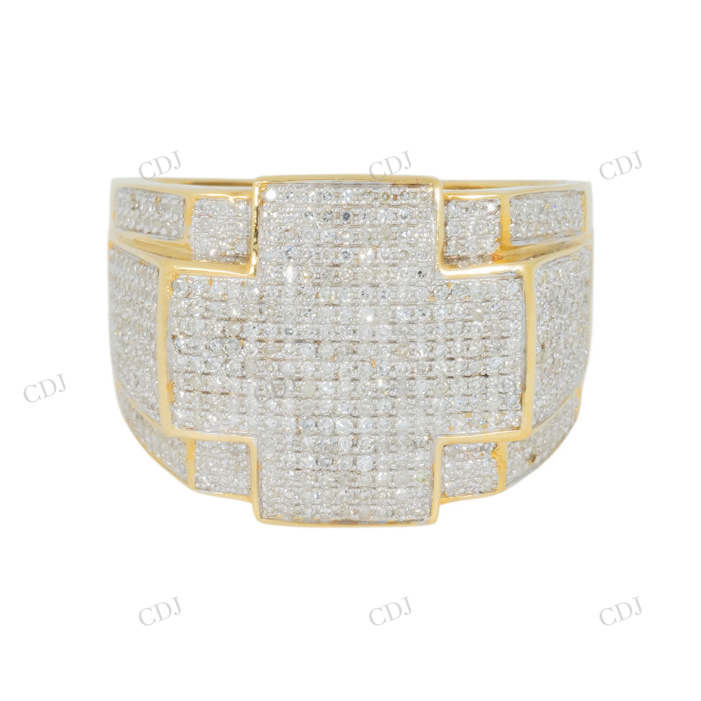 Iced Out 925 Sterling Sliver Moissanite Men's Ring Hip Hop Ring customdiamjewel