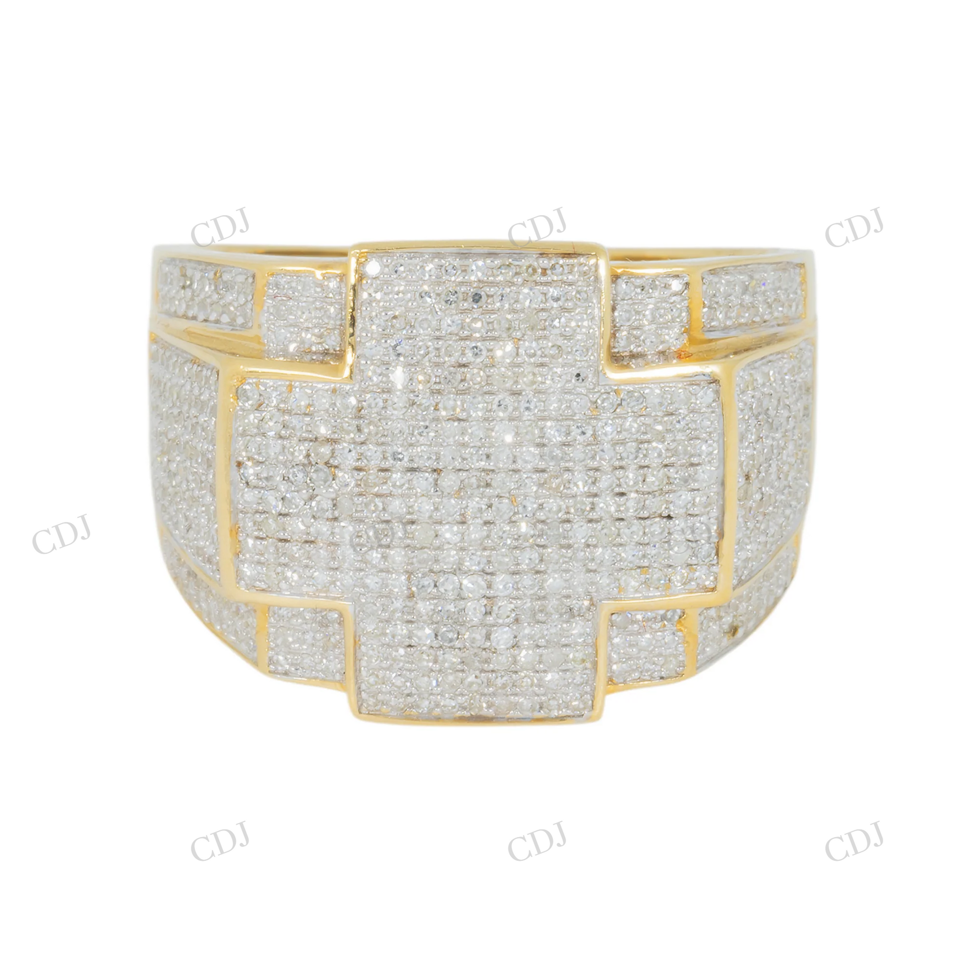 Iced Out 925 Sterling Sliver Moissanite Men's Ring Hip Hop Ring customdiamjewel