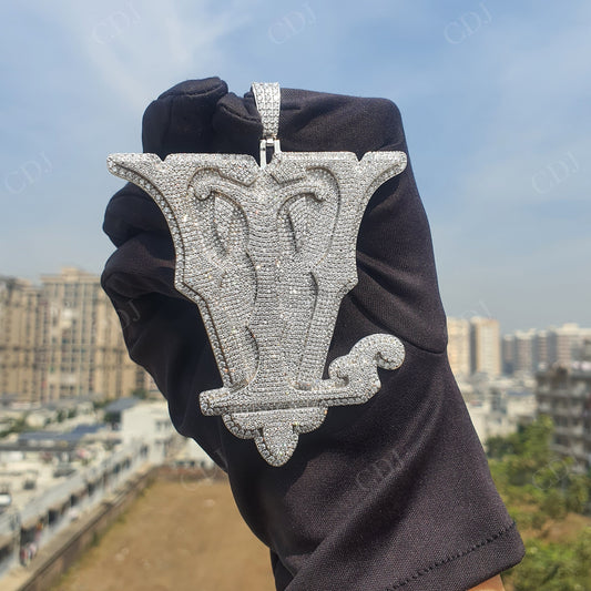 Sterling Silver Moissanite Diamond Custom Pendant
