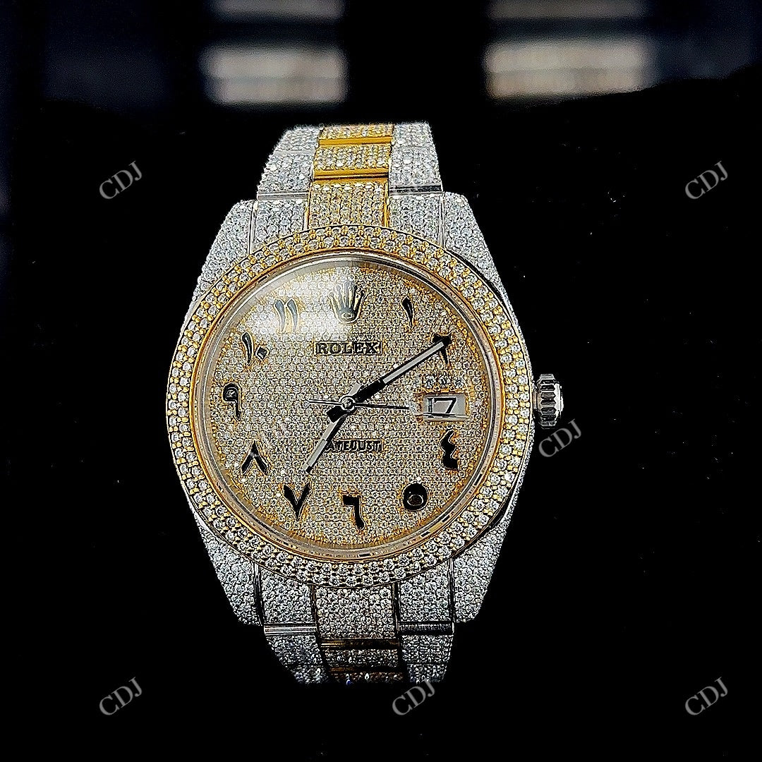 Men's Hip Hop VVS Moissanite Rolex Watch customdiamjewel