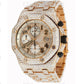 Full Rose AP Chrono Colorless Diamond Watch customdiamjewel