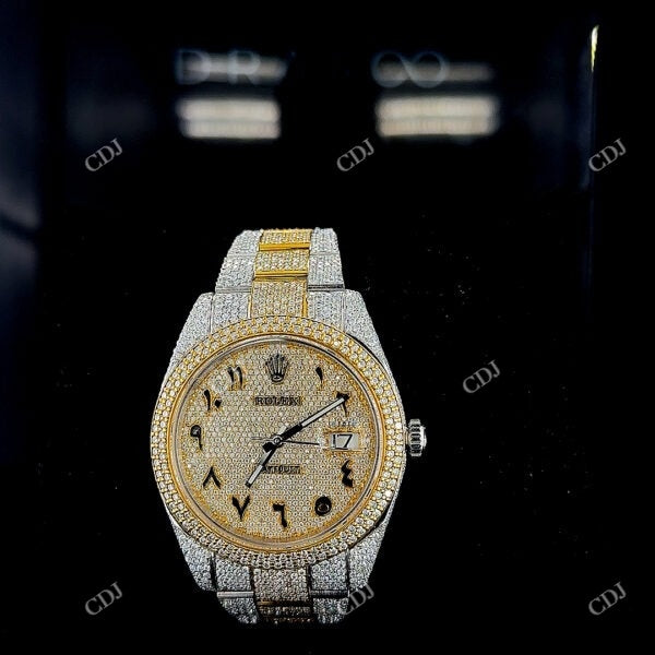 Men's Hip Hop VVS Moissanite Rolex Watch customdiamjewel