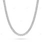 Moissanite 925 Silver Sugar Cube Tennis Chain For Mens CustomDiamJewel