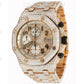 Two Tone Cartier Santos Yellow Gold With Arabic Number Dial Moissanite Watch customdiamjewel