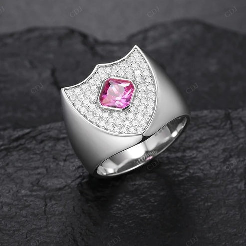 Hip Hop Customized Shield Signet Ring For Men's hip hop jewelry CustomDiamJewel