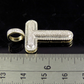 1.5" 0.75 CTW 10K Yellow Gold Natural Diamond T Pendant CustomDiamJewel