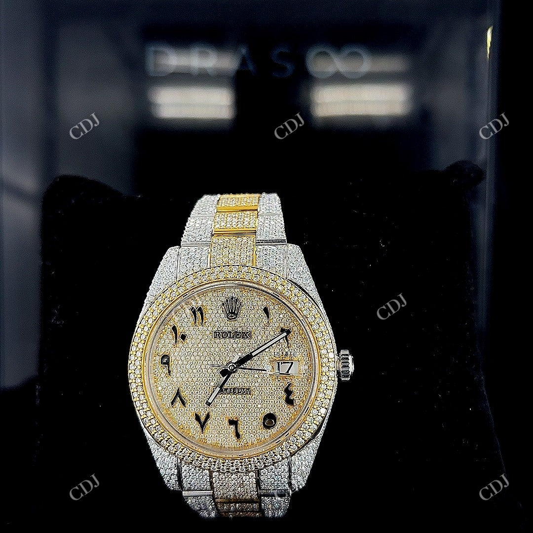 Men's Hip Hop VVS Moissanite Rolex Watch customdiamjewel