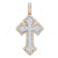 2.5 Inch Two Tone Custom Gothic Cross Pendant hip hop jewelry CustomDiamJewel