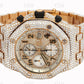 Full Rose AP Chrono Colorless Diamond Watch customdiamjewel