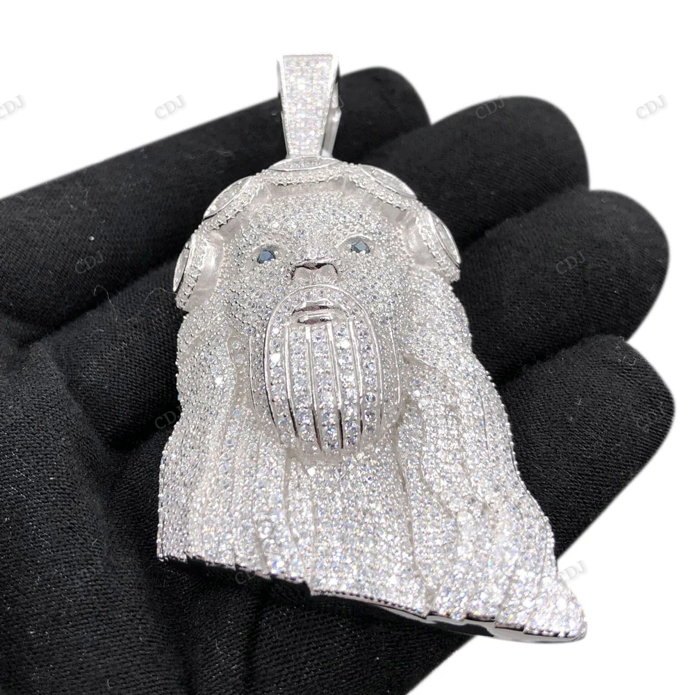 Sterling Silver Luxury Iced Out Jesus Pendant hip hop jewelry CustomDiamJewel