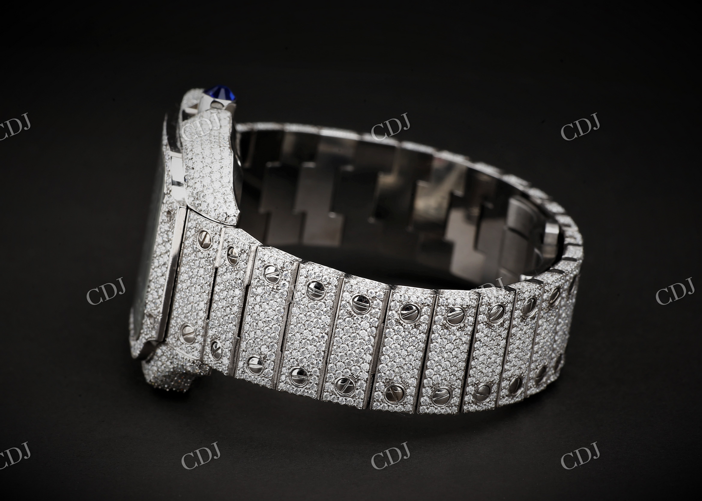 Iced Out Moissanite Skeleton Watch customdiamjewel