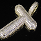 1.5" 0.75 CTW 10K Yellow Gold Natural Diamond T Pendant CustomDiamJewel