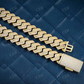Baguette Diamond Cuban Link Chain Yellow Gold Jewelry hip hop jewelry customdiamjewel   