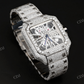 Iced Out Moissanite Skeleton Watch customdiamjewel