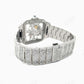 Cartier Skeleton VVS Diamond Stainless Steel Watch customdiamjewel