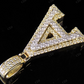 1.5" 1.55 CTW Two Tone Gold Diamond Custom Initial 'A' Letter Pendant CustomDiamJewel