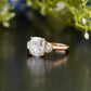 Cushion Lab-Grown Diamond Trilogy Ring customdiamjewel