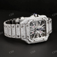 Iced Out Moissanite Skeleton Watch customdiamjewel