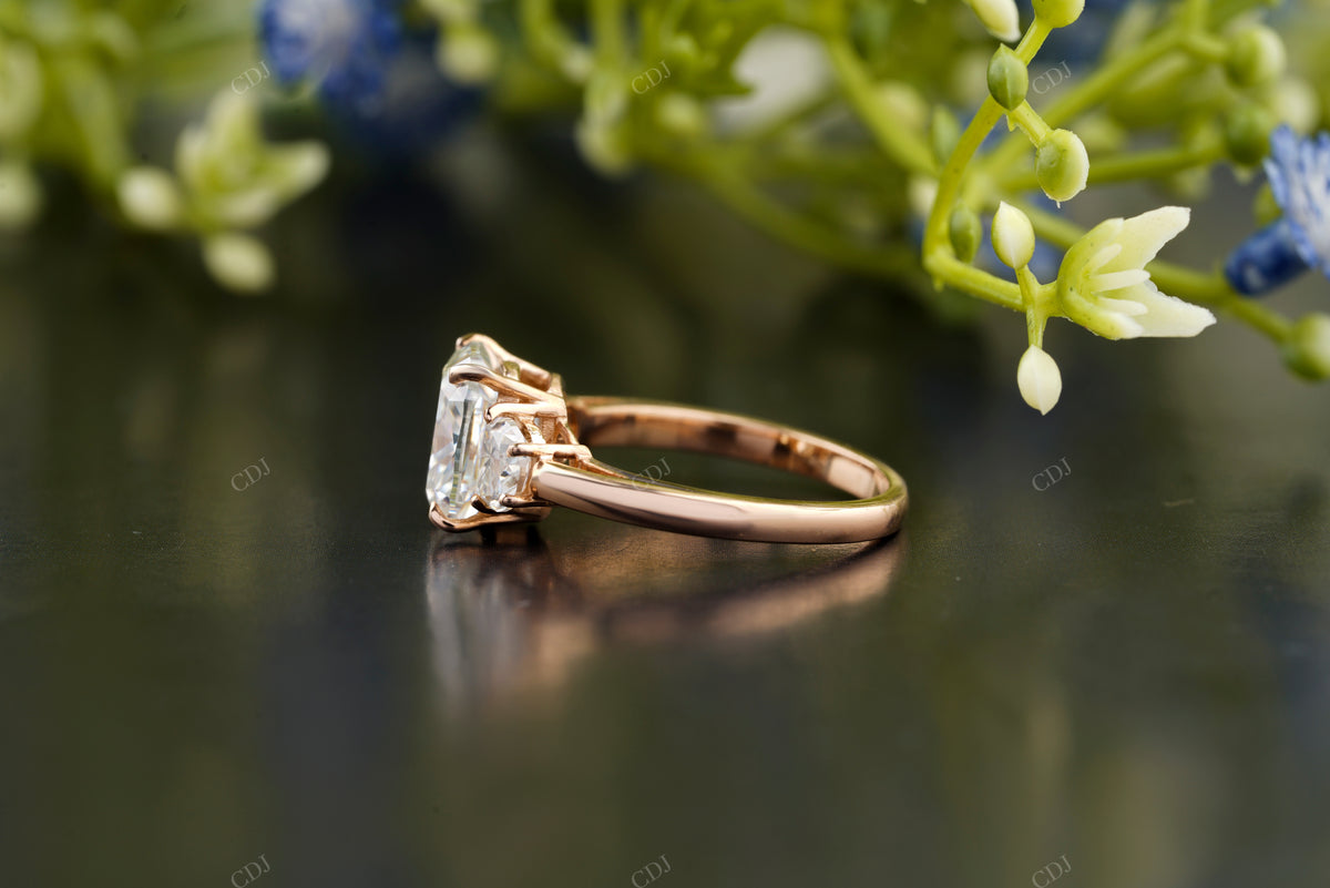 Cushion Lab-Grown Diamond Trilogy Ring customdiamjewel