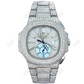 Fully Iced Out Chrono Set Patek Philippe Moissanite Watch customdiamjewel