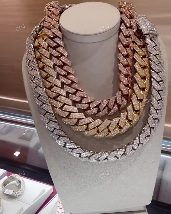 Quality Product Iced out VVS Diamond Cuban Chain hip hop jewelry CustomDiamJewel   