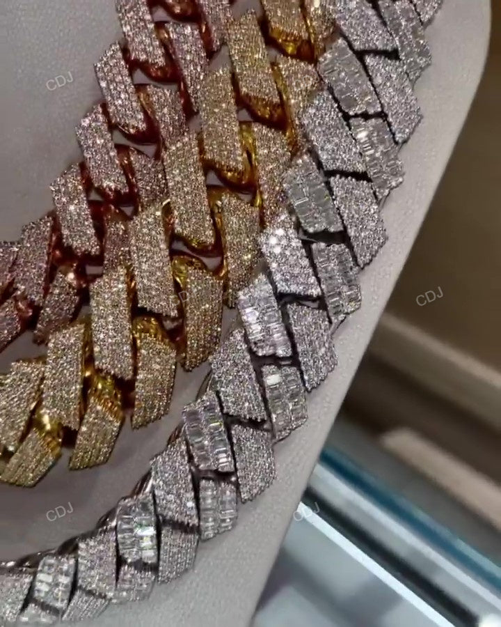 Quality Product Iced out VVS Diamond Cuban Chain hip hop jewelry CustomDiamJewel   