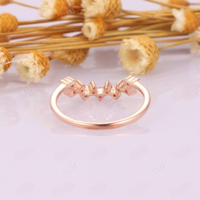 0.60CTW Cluster Diamond Matching Curved Wedding Band  customdiamjewel   