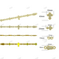 15mm Baguette Diamond Cross Stationed Infinity Link Hip Hop Chain hip hop jewelry CustomDiamJewel