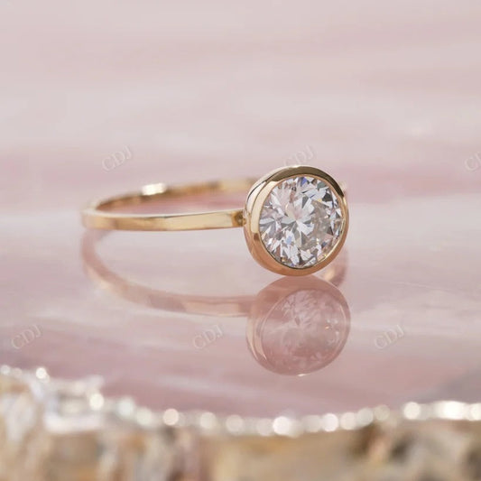 Solitaire Bezel Set Lab Grown Diamond Ring