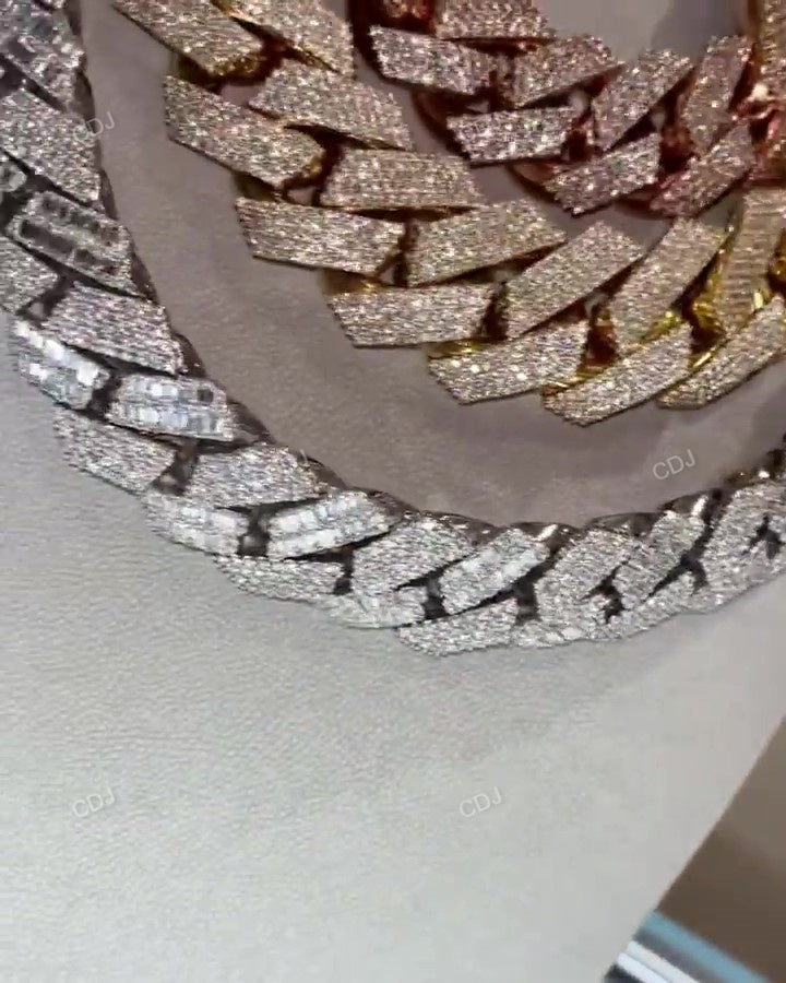 Quality Product Iced out VVS Diamond Cuban Chain hip hop jewelry CustomDiamJewel   