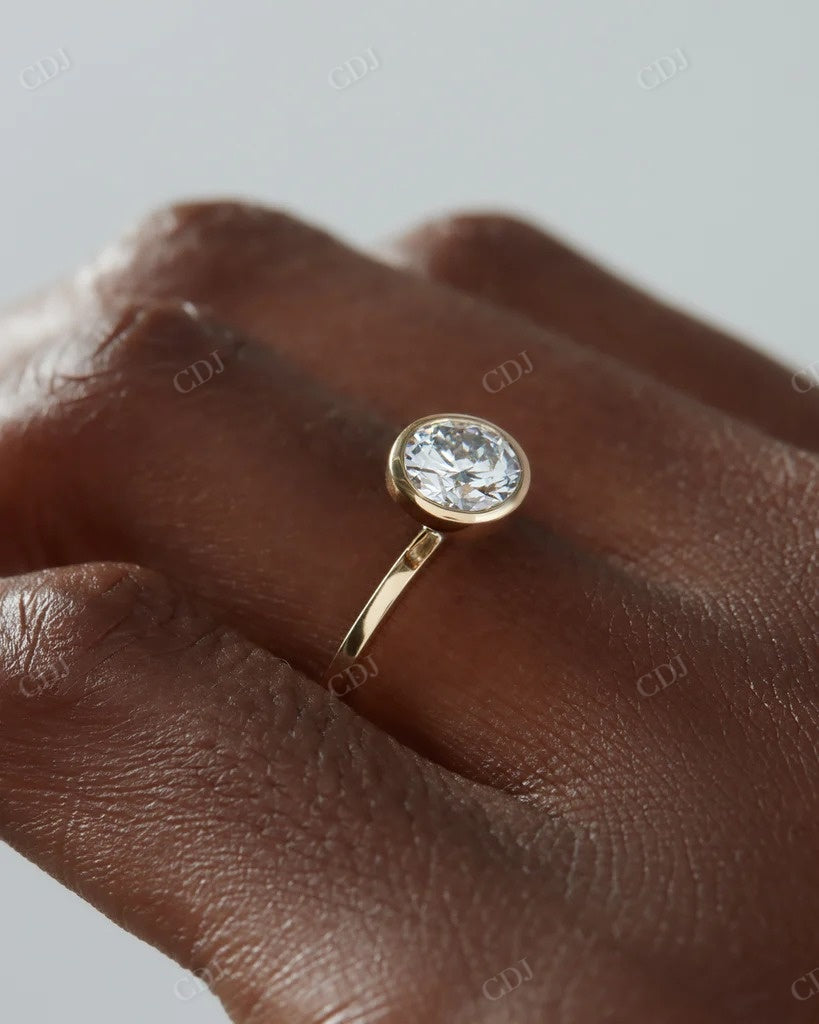 Solitaire Bezel Set Lab Grown Diamond Ring