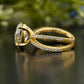 Lab-Grown Diamond Twisted Shank Ring