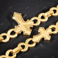 15mm Baguette Diamond Cross Stationed Infinity Link Hip Hop Chain hip hop jewelry CustomDiamJewel