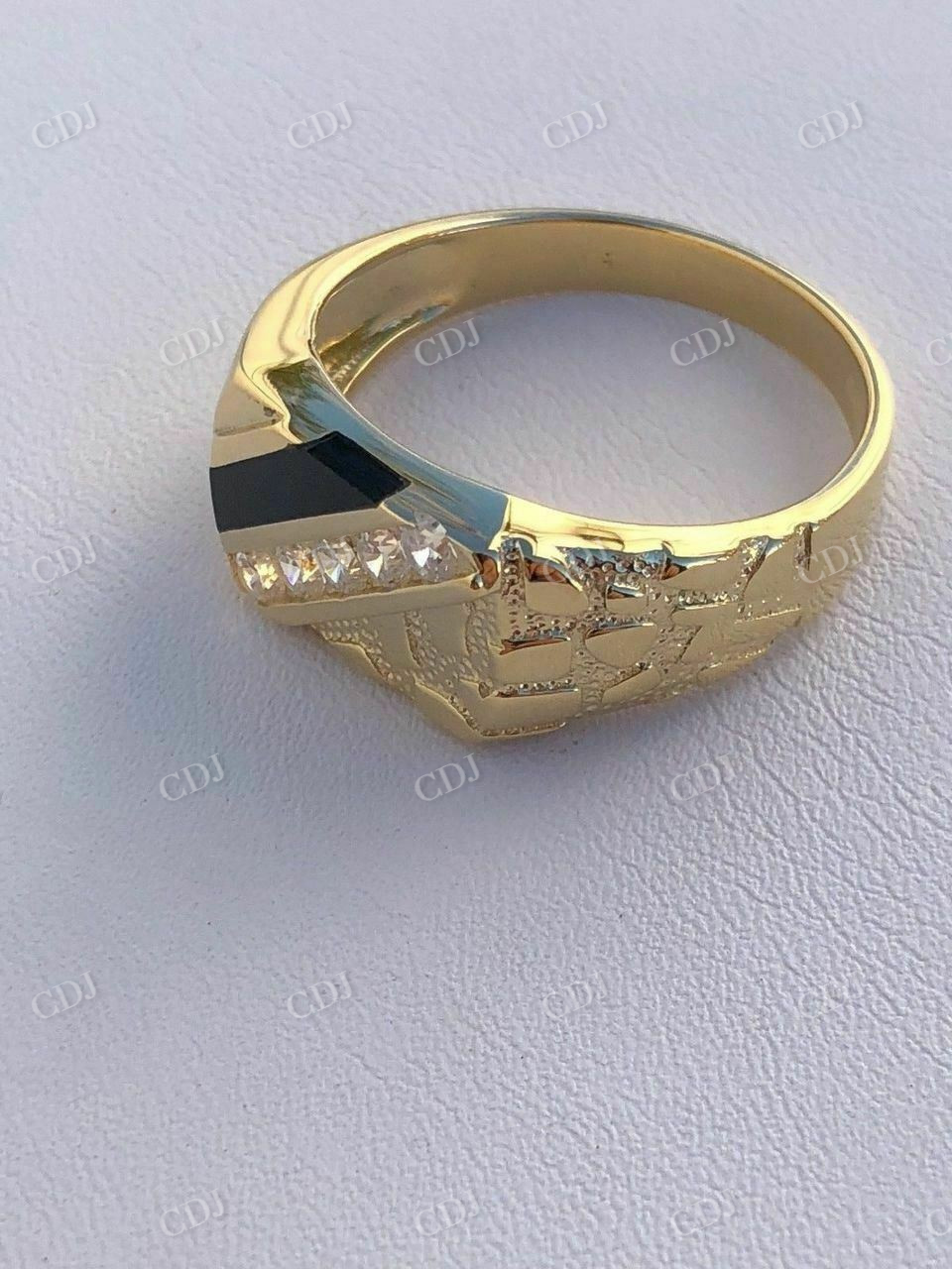 14k Gold Finish Baguette Hip Hop Ring  customdiamjewel   