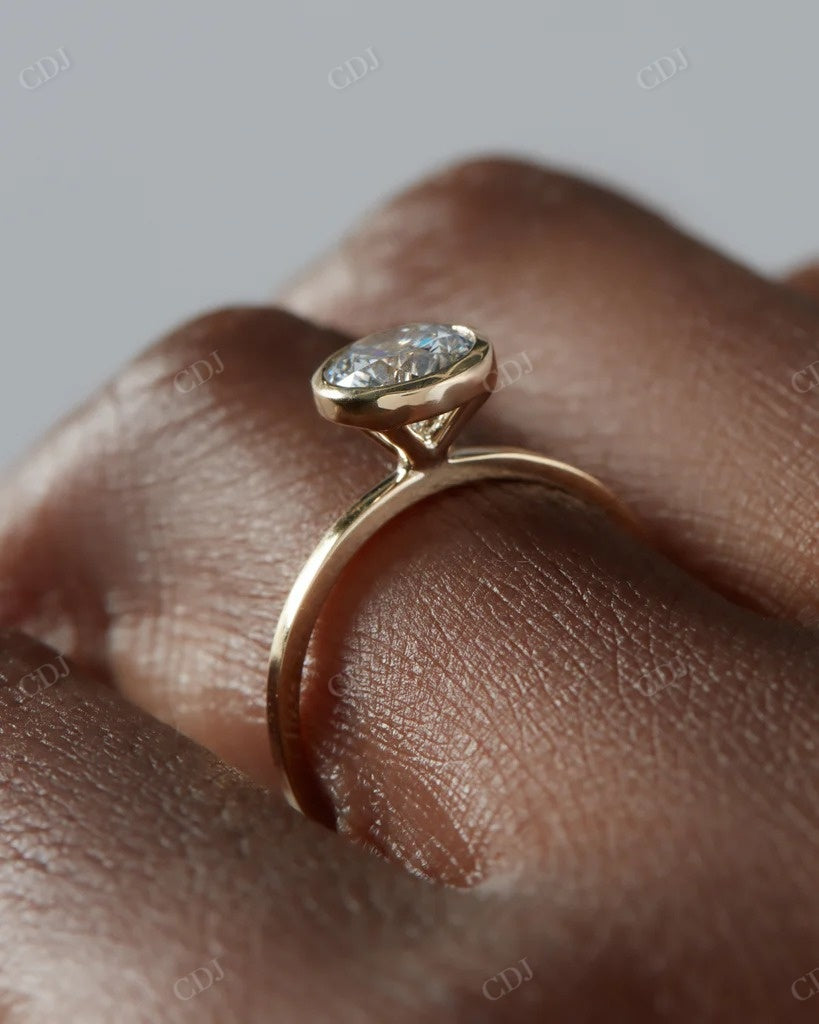 Solitaire Bezel Set Lab Grown Diamond Ring