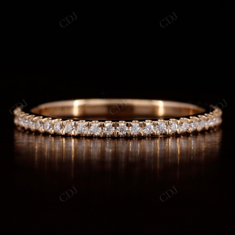 0.25CTW Round Cut lab grown diamond wedding band woman  customdiamjewel   