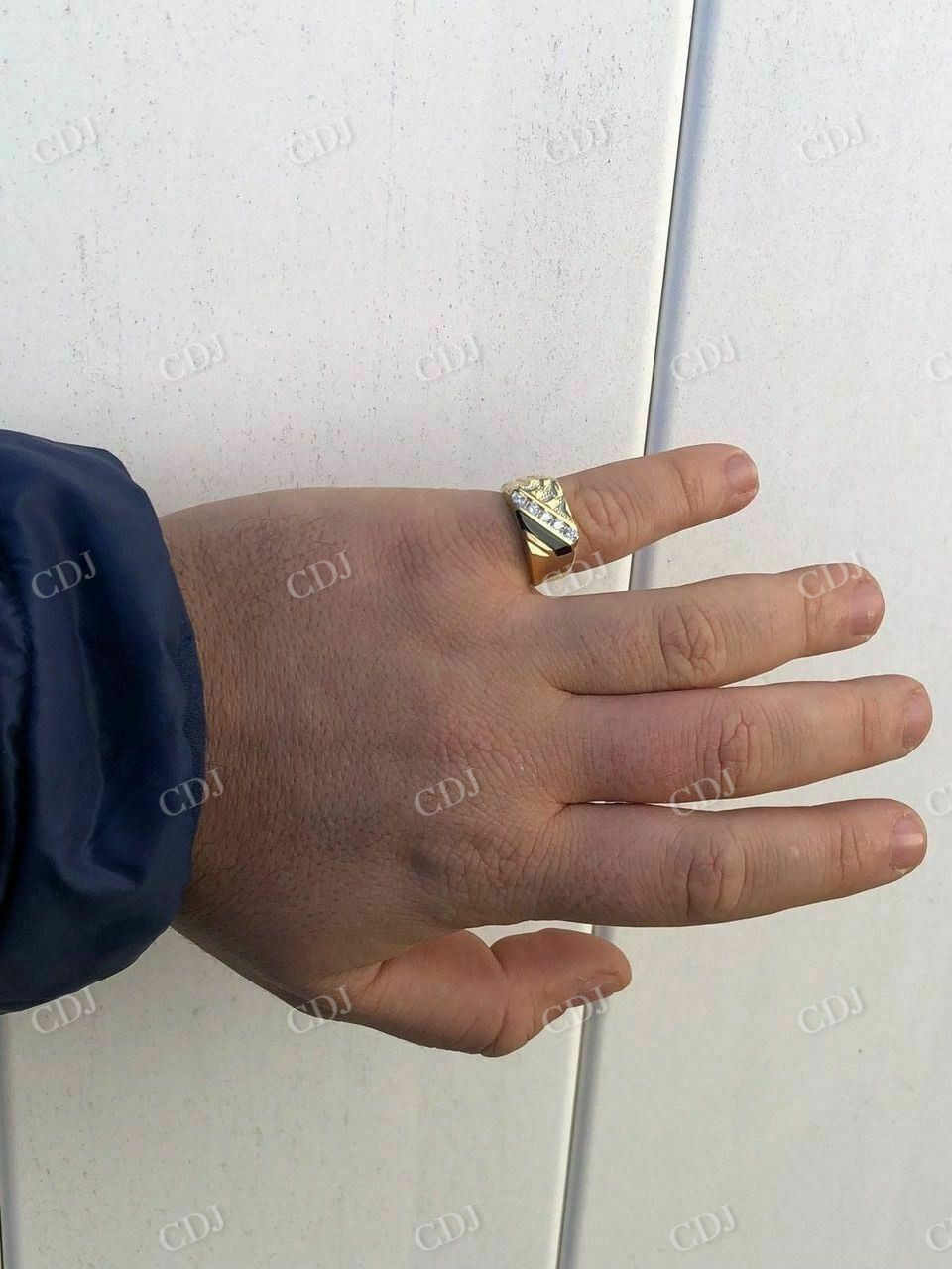 14k Gold Finish Baguette Hip Hop Ring  customdiamjewel   
