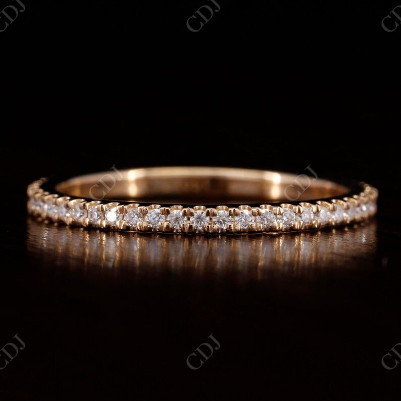 0.25CT Round Cut Natural Dimaond Wedding Band  customdiamjewel   