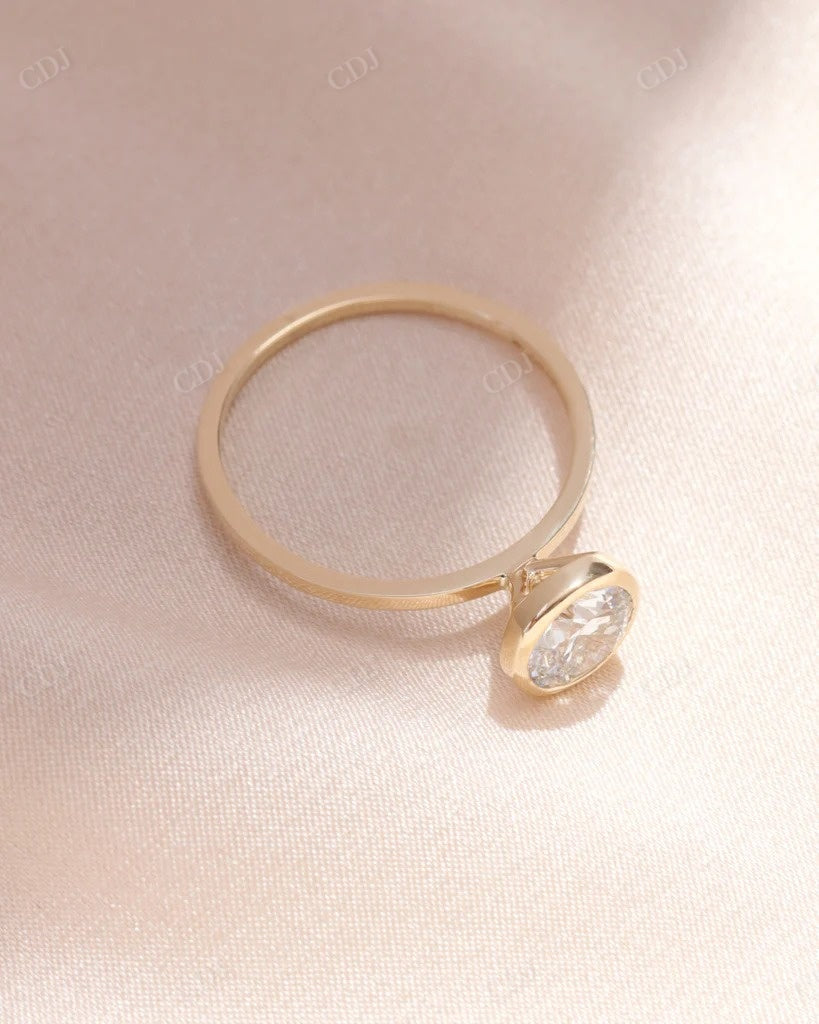 Solitaire Bezel Set Lab Grown Diamond Ring