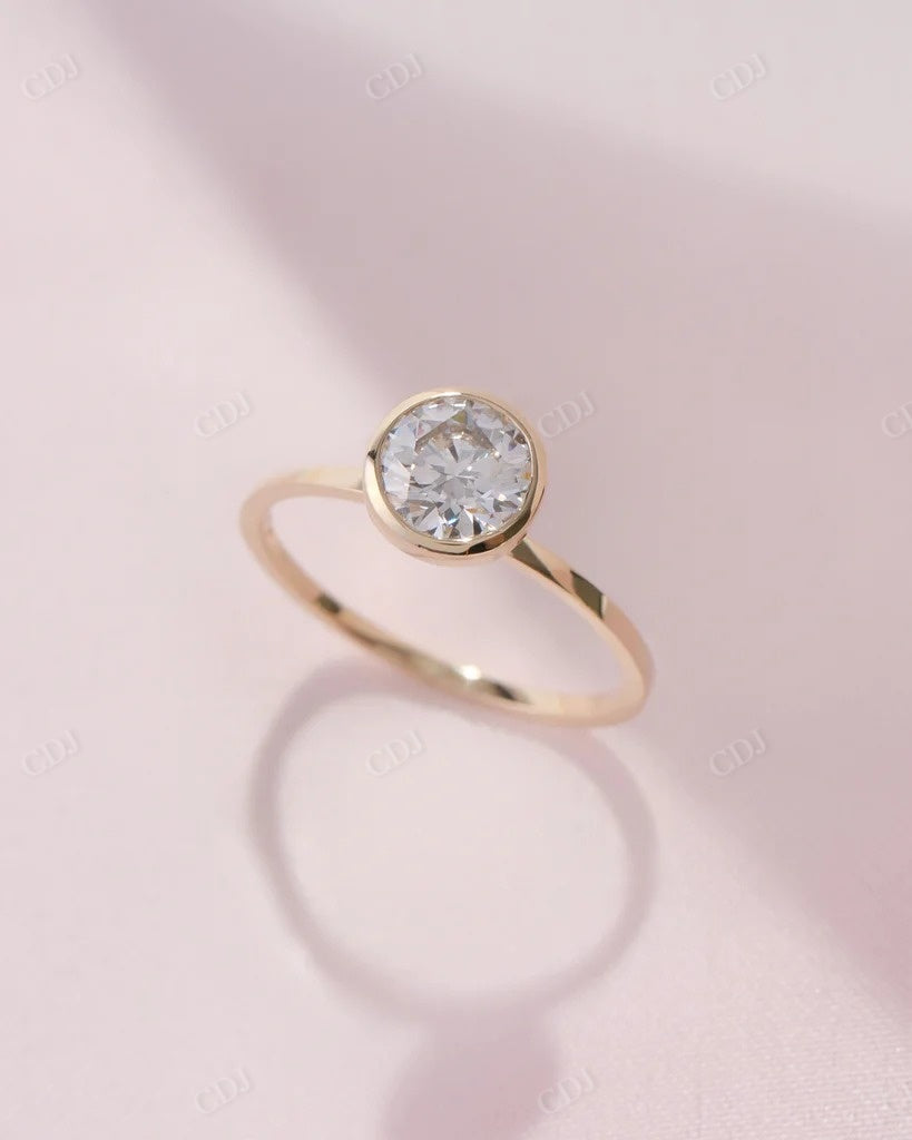 Solitaire Bezel Set Lab Grown Diamond Ring