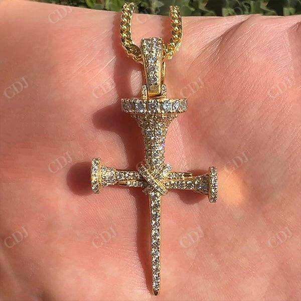 Moissanite Diamond Cross Hip Hop Pendant  CustomDiamJewel   