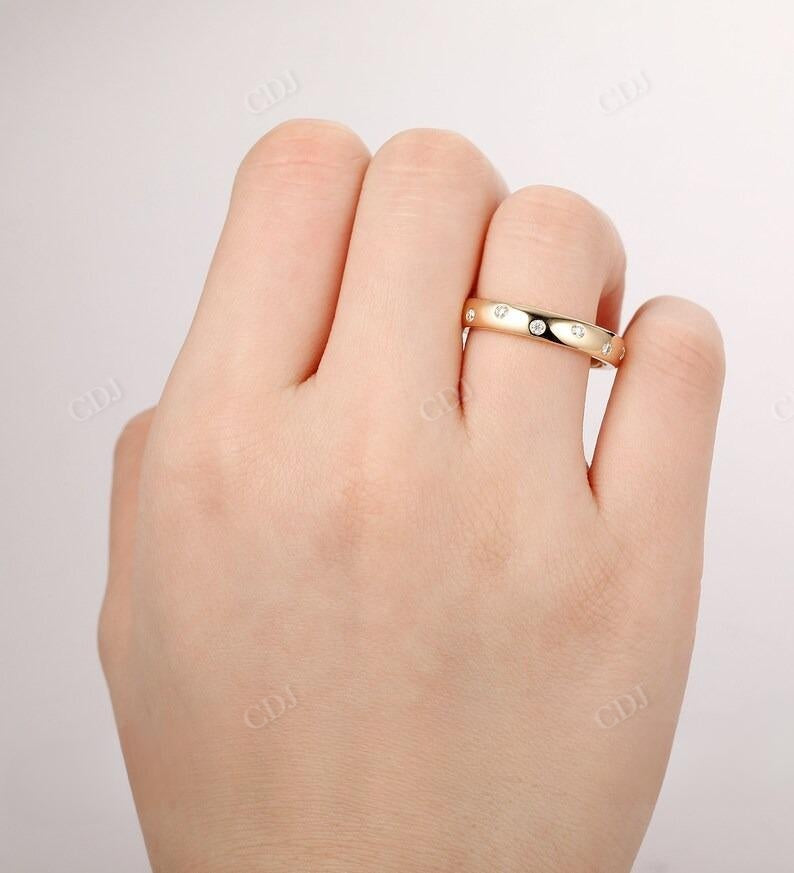 0.38CTW Flush Set Round Diamond Wedding Band  customdiamjewel   