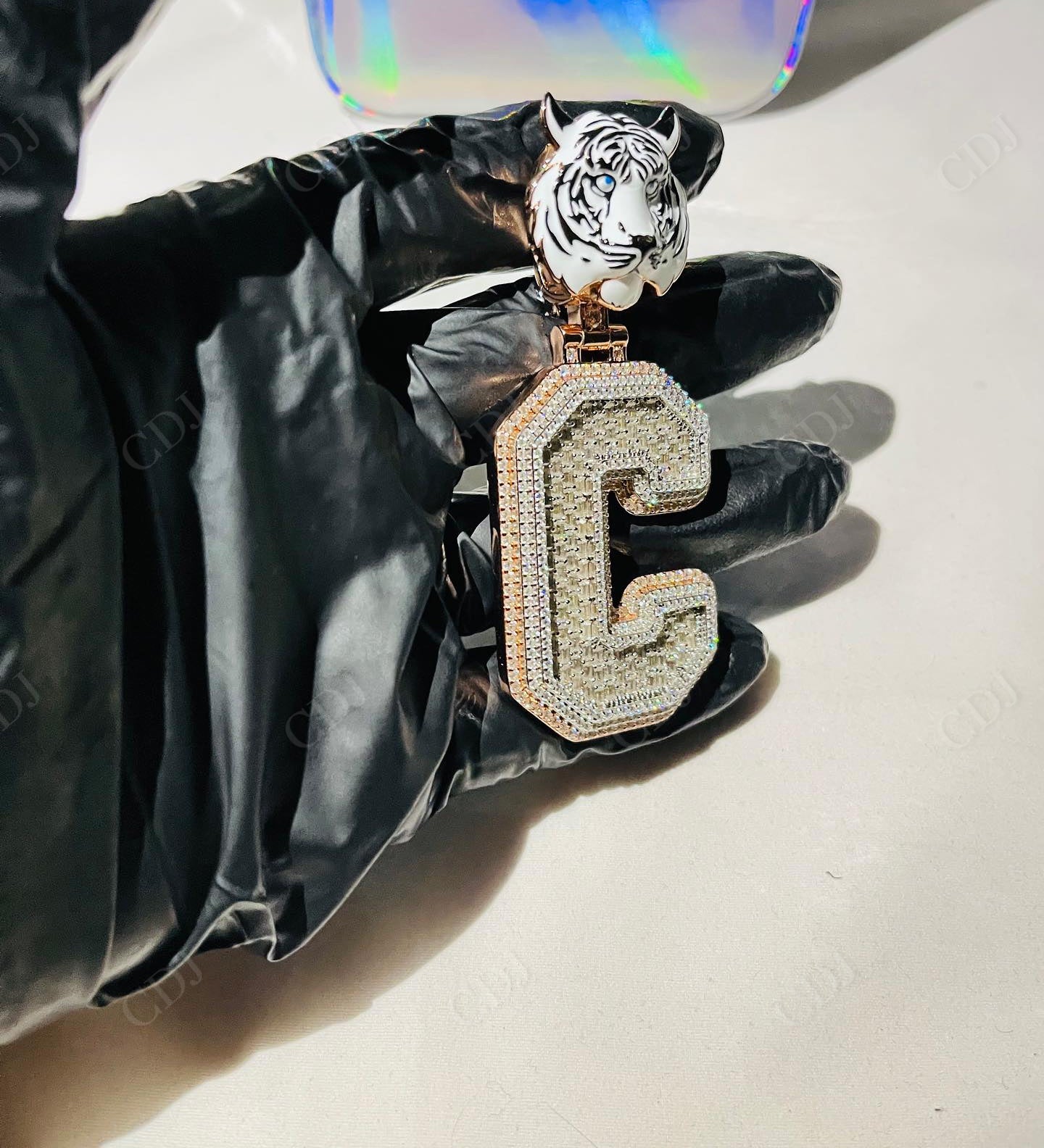 Iced Out Gold Plated Letter Pendant hip hop jewelry CustomDiamJewel   