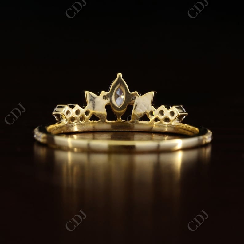 0.17CT Marquise And Round Cut Real Diamond Tiara Wedding Band  customdiamjewel   