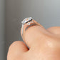 Cushion Milgrain Set Lab Grown Diamond Ring